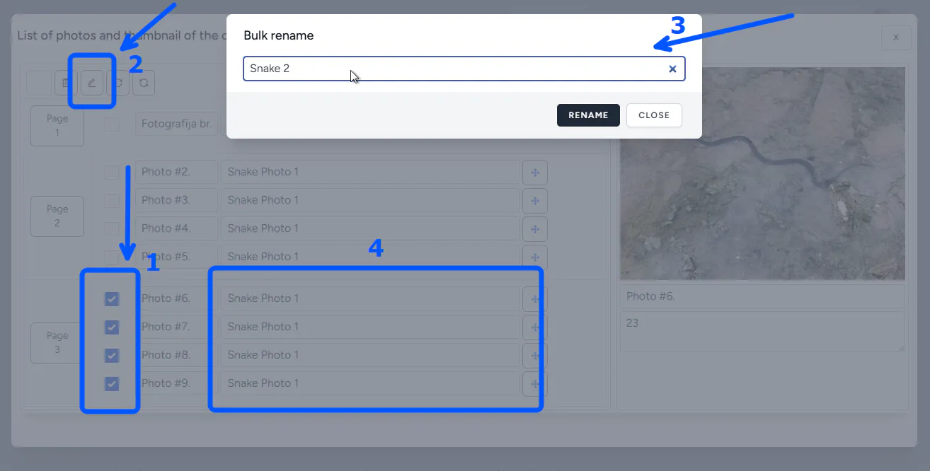 How do I sign images in a photo document?